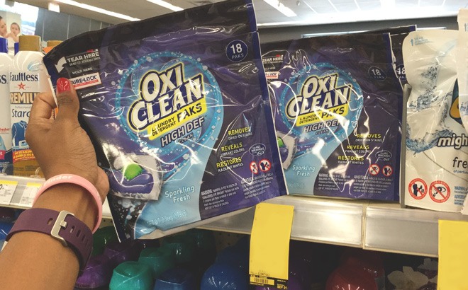 OxiClean Laundry Detergent 18-Paks for $5.51