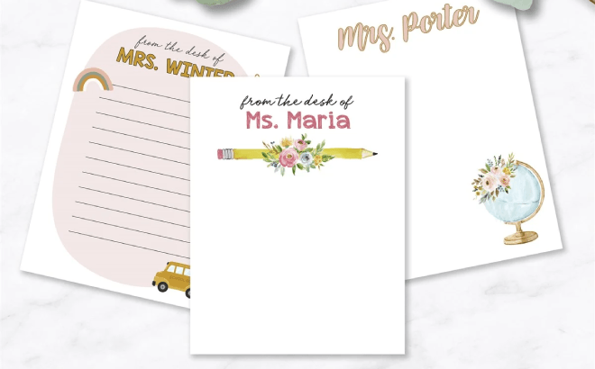 Personalized Teacher Notepads $10.97 Shipped