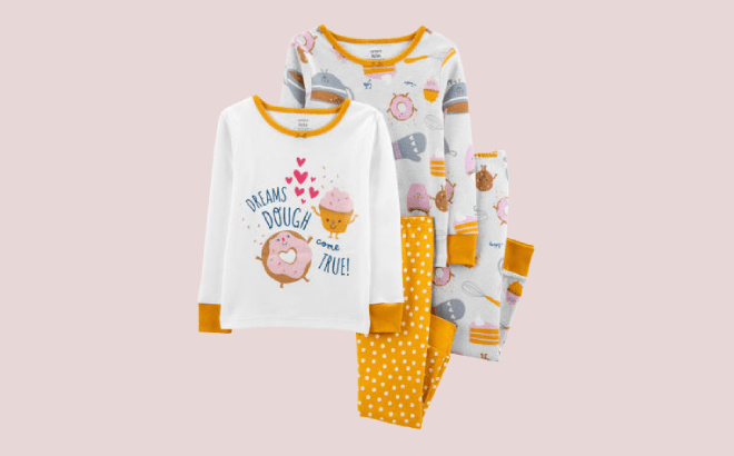 Toddler 4-Piece Pajama Sets $11.90