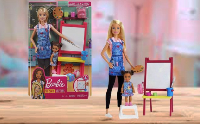 Barbie Art Teacher Doll Playset $9.64