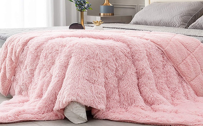 Faux Fur Weighted Blanket $32 (Reg $69)