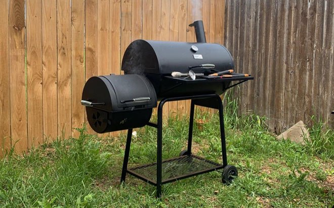 Charcoal Grill with Smoker $105 Shipped