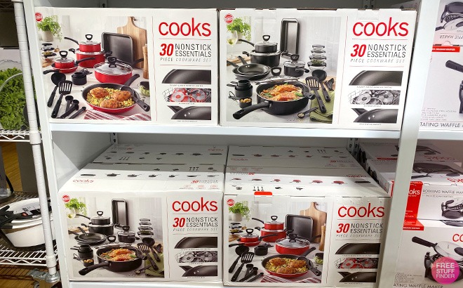 Cooks 30-Piece Cookware Sets $54