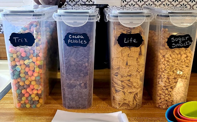 Large Cereal Containers 4-Pack for $16