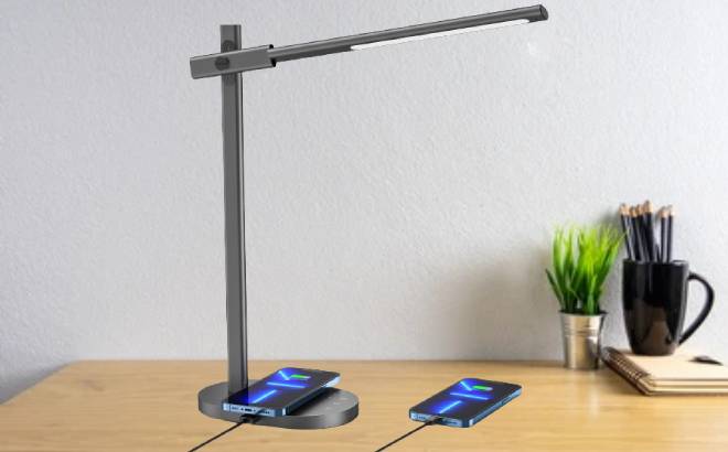 LED Desk Lamp with Wireless Charger $29 Shipped