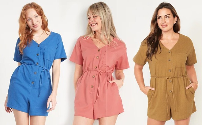 Womens rompers old 2024 navy