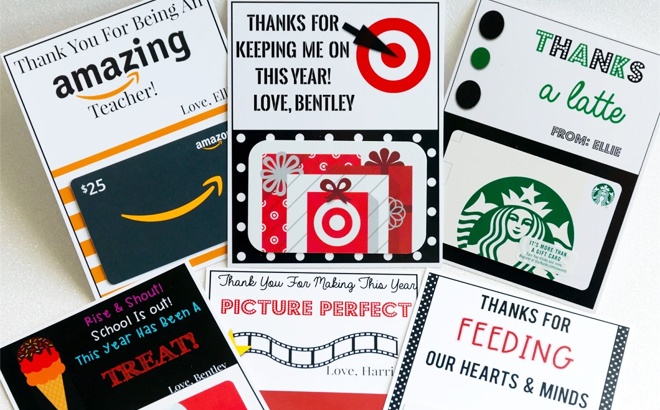 Personalized Gift Card Tags 4-Pack for $8