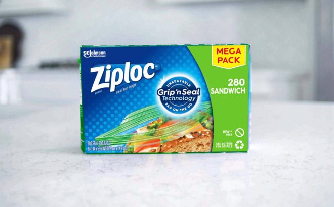 Ziploc Sandwich Bags 280-Count for $7
