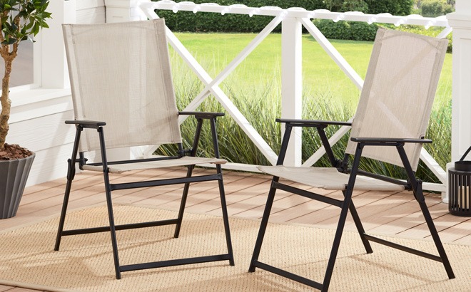 Mainstays Folding Chairs 2-Pack for $49 Shipped
