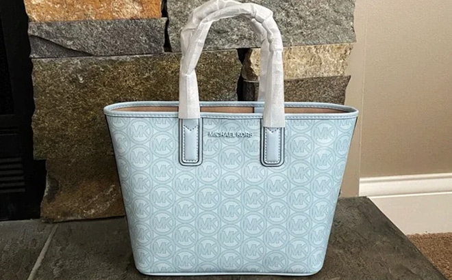 Michael Kors Jodie Small Logo Jacquard Tote Bag and Card Case Set
