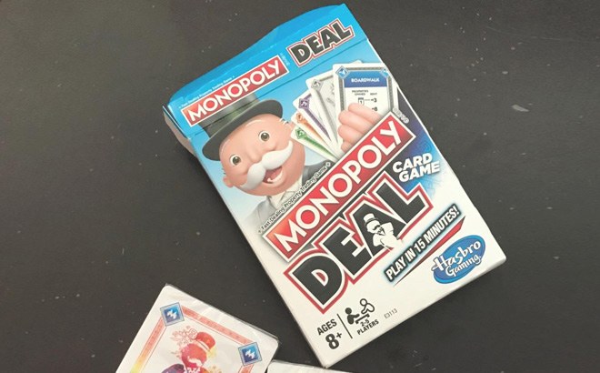 Monopoly Deal Cards on a Tabletop