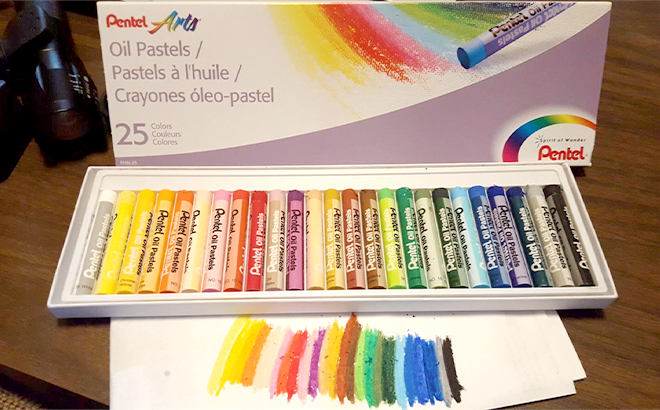 Pentel Arts Oil Pastels 25-Count Set $3.97