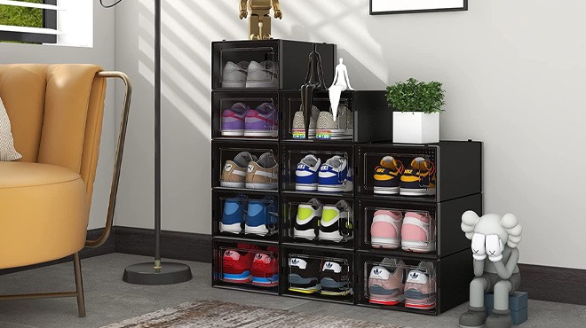 12-Pack Shoe Organizer Boxes $33 Shipped | Free Stuff Finder