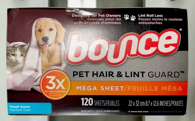 Bounce 120-Count Pet Hair Dryer Sheets $5 Shipped!