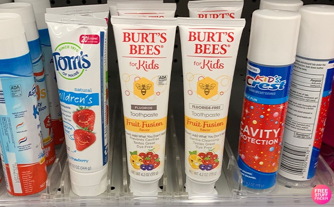Burt’s Bees Kids Toothpaste 49¢ Each
