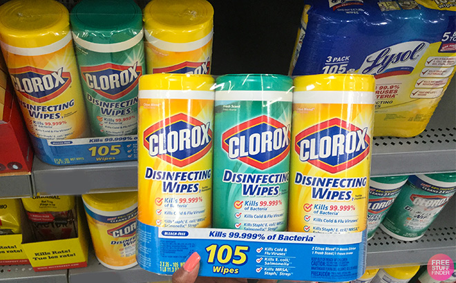 Clorox Disinfecting Wipes 3-Pack for $5
