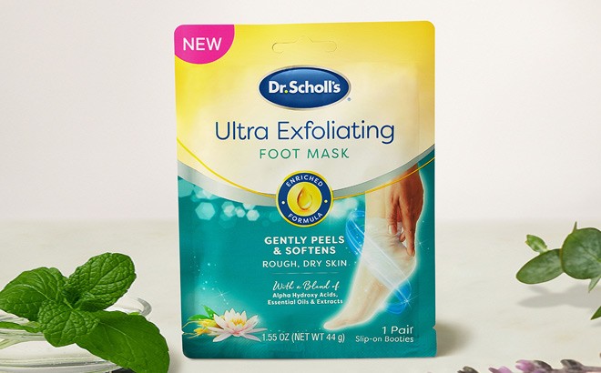 Dr. Scholl’s Exfoliating Foot Mask 96¢
