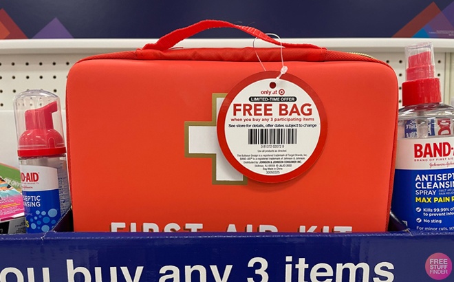 FREE Johnson & Johnson First Aid Kit Bag with Purchase
