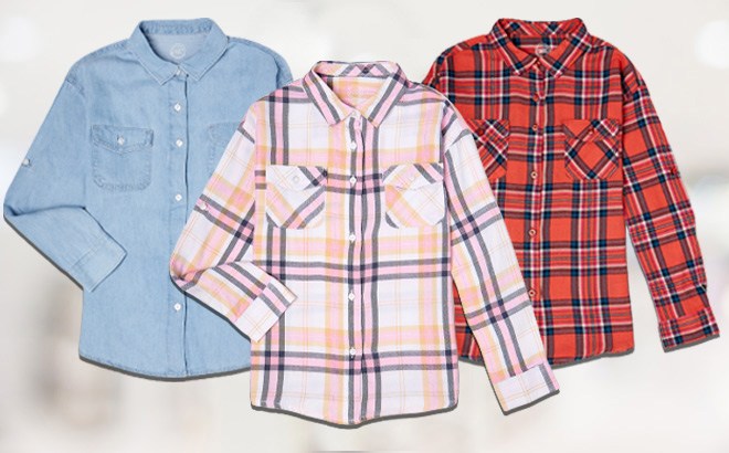 Girls Flannel Shirts $4!