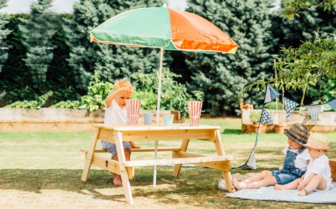Kids Wooden Picnic Table $49 Shipped