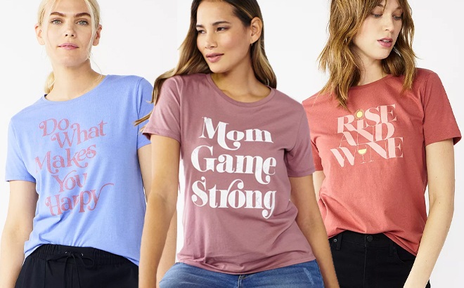 Nine West Women's Graphic Tees $12