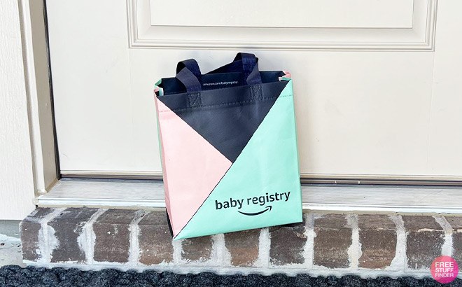 Amazon Baby Welcome Bag on a Porch