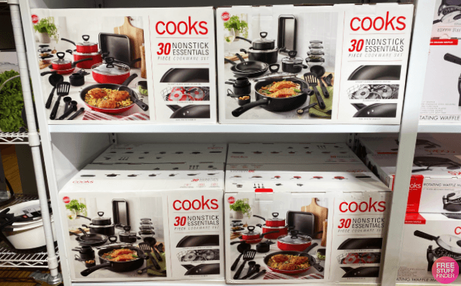 Cooks 30-Piece Cookware Sets $59