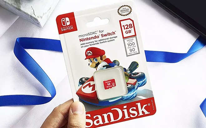 Nintendo Switch 12-Month Membership + 128GB Memory Card $34