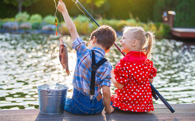 Two Kids Fishing