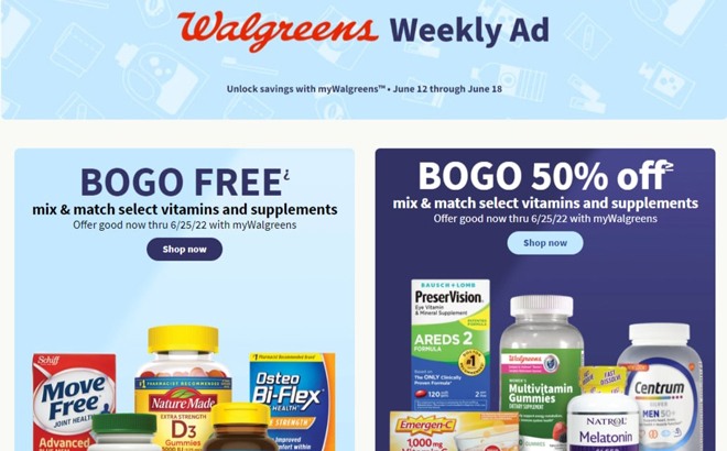 Walgreens Ad Preview (Week 6/12 – 6/18)