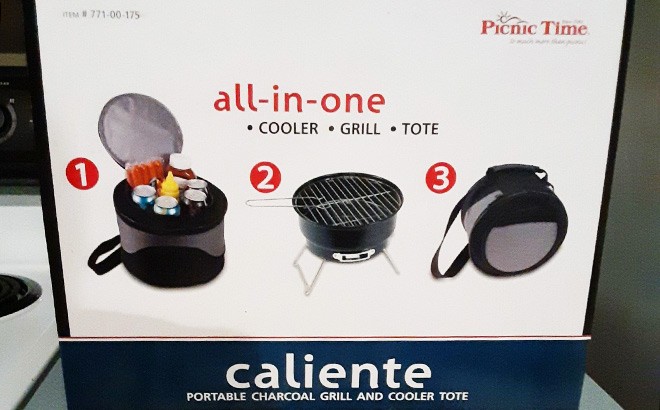 Portable Charcoal Grill & Carrying Tote $45