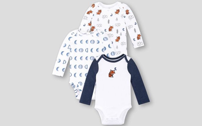 Newborn Baby Bodysuit 3-Pack Just $8