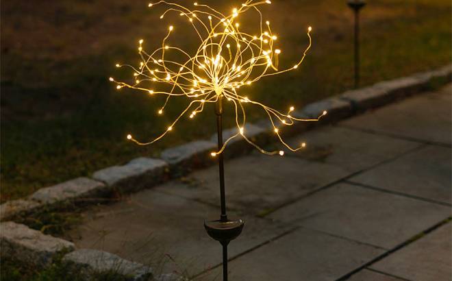 Firework LED Solar Garden Stake $19.99