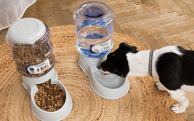Automatic Pet Feeder & Waterer Set $21.99!