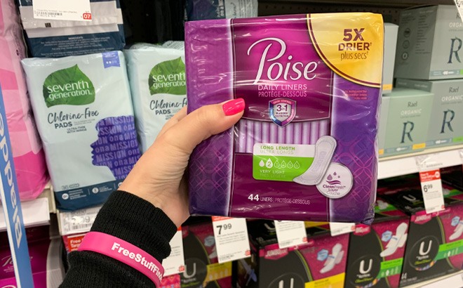 Poise Liners 44-Count for 80¢!