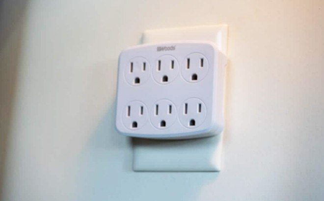 Wall Adapter with 6 Grounded Outlets $3