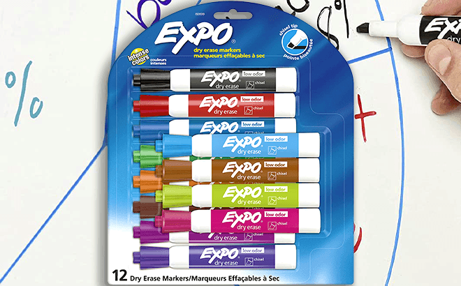 Expo 12-Pack Dry Erase Markers $8.52 Shipped
