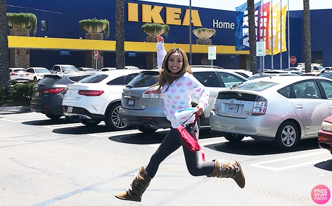 Tina in IKEA's parking lot