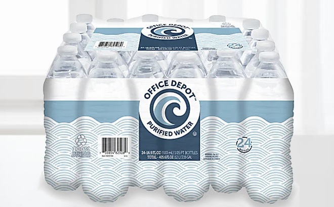 Purified Bottled Water 24-Pack Just $2.99