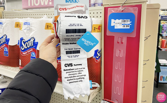 CVS Receipt Dog Toy $9.99