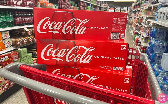 Coca Cola Soda 12-Packs in a Cart at Target