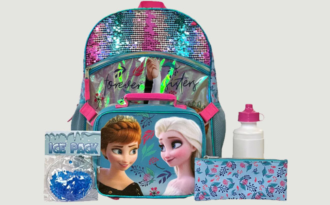 Disneys Frozen Kids 5 Piece Backpack Set