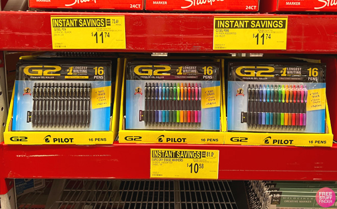 G2 Black and Assorted Gel Pens