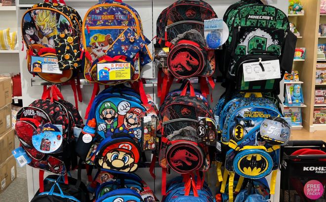 Kids 5-Piece Backpack Sets $16.99