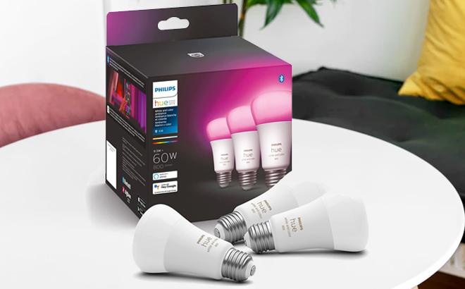 Philips Hue Smart Bulbs 3-Pack $67 Shipped