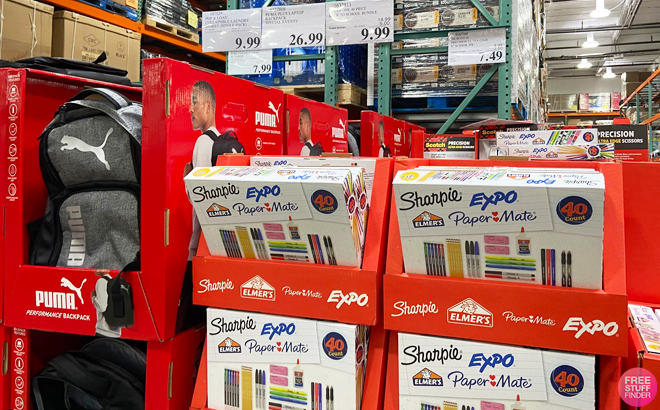 Puma Plus Laptop Backpack and Sharpie Expo Paper Mate All in One Back to School Bundle at Costco