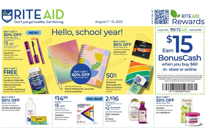 Rite Aid Ad Preview (Week 8/7 – 8/13)