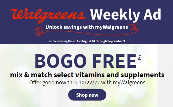 Walgreens Ad Preview (Week 8/28 – 9/3)
