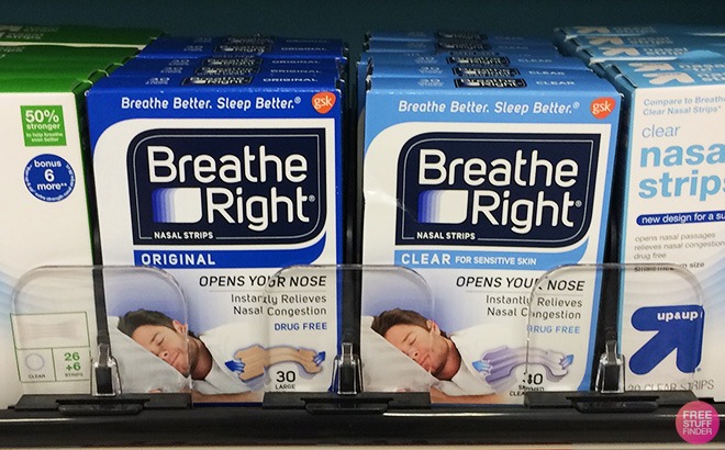 Breathe Right Nasal Strips on Store Shelf