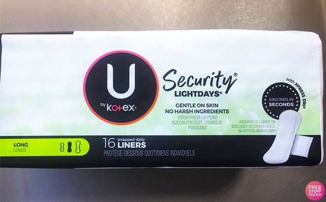 FREE U by Kotex Security Liners at Walmart